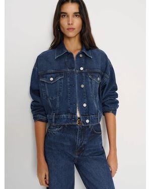 Reformation Jori Cropped Denim Jacket - Blue