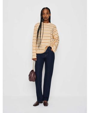 Reformation Asher Oversized Long Sleeve T-Shirt - Blue