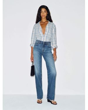 Reformation Val 90S Mid Rise Straight Jeans Denim - Blue