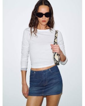 Reformation Rylee Low Rise Denim Mini Skirt - Blue