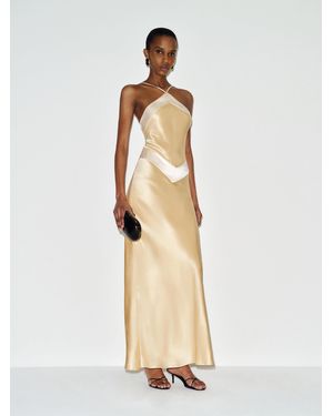 Reformation Jillian Silk Dress 0 - Natural
