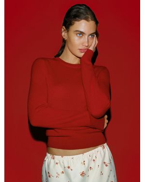 Reformation Lian Cashmere Crew Jumper - Red
