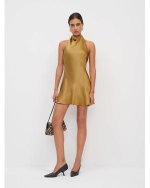 Reformation Roy Satin Dress 2 in Natural | Lyst UK Reformation Roy Satin Dress 2 in Natural | Lyst UK