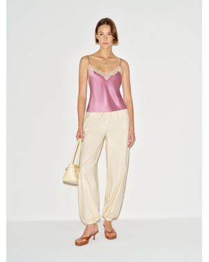 Reformation Teddy Silk Top - Pink