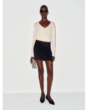 Reformation Micah V-Neck Jumper Top - White