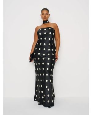 Reformation Oren Silk Dress Es - White