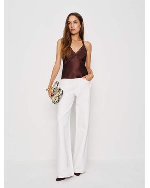 Reformation Monica Silk Top - White