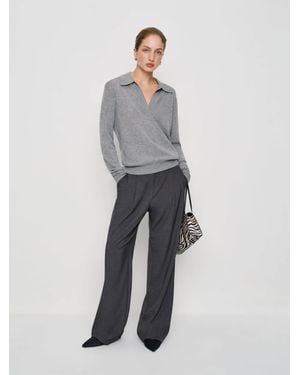 Reformation Westley Cashmere Polo - Grey