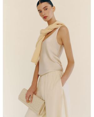 Reformation Veya Silk Top - Natural