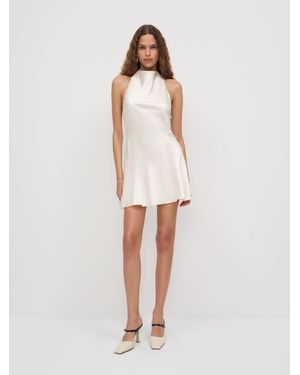 Reformation Roy Silk Mini Dress 0 - White