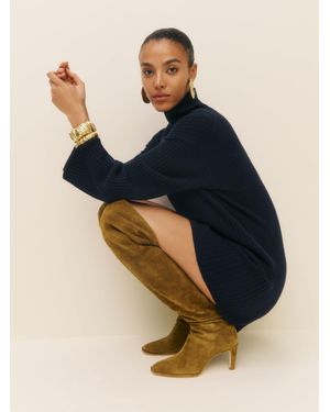 Reformation Giles Over The Knee Boot 7 - Blue