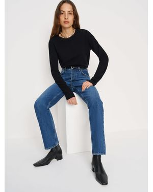 Reformation Rosina Ankle Boot Stretch Leather 6 - Blue