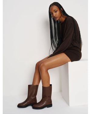 Reformation Dorinda Mid Shaft Boot - Black