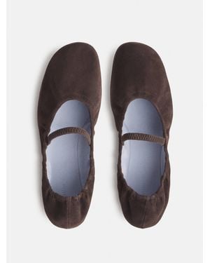Reformation Buffy Ruched Ballet Flat - Brown