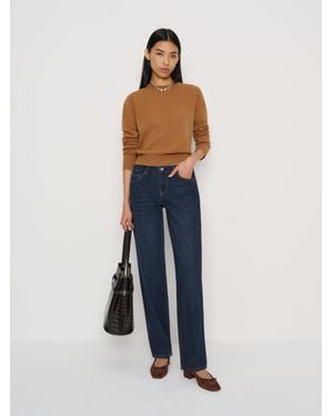 Reformation Charlee Low Rise Straight Leg Jeans - Blue