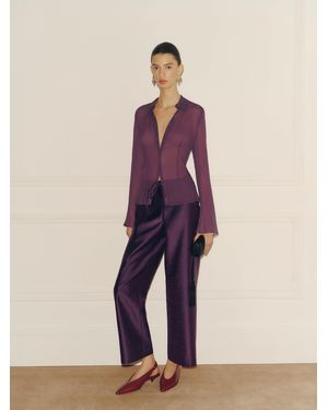 Reformation Olina Cropped Pant Dark - Natural