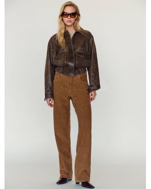 Reformation Val 90S Mid Rise Straight Jeans Denim - Brown