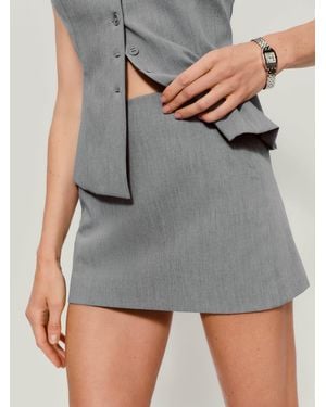Reformation Carla Low Waist Skirt 0 - Gray