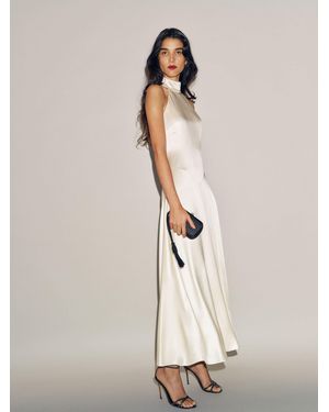Reformation Katelyn Silk Dress 8 - Natural