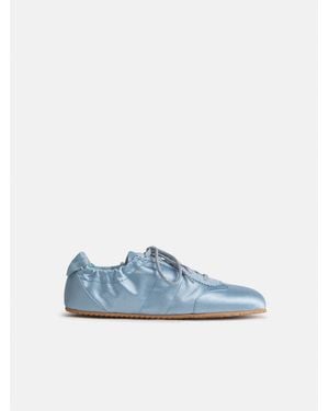 Reformation Terra Scrunch Trainer Steel Textile 5 - Blue