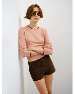 Reformation Lian Cashmere Crew Jumper - Pink
