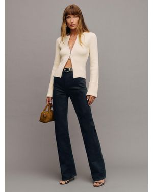Reformation Wilder Stretch High Rise Wide Leg Jeans - Blue