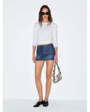 Reformation Rylee Low Rise Denim Mini Skirt - Blue