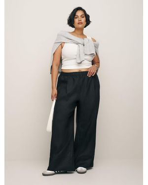 Reformation Fernando Linen Wide Leg Pant Es - White