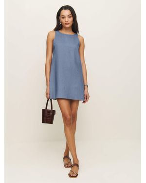 Reformation Jessi Linen Dress 6 - Blue