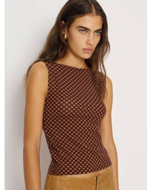 Reformation Dusk Knit Top - Brown