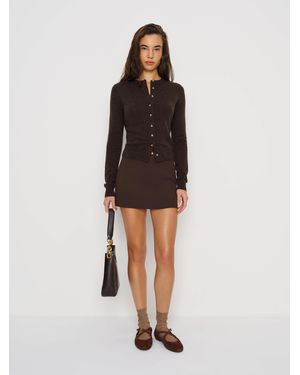 Reformation Farren Cashmere Crew Cardigan - Natural