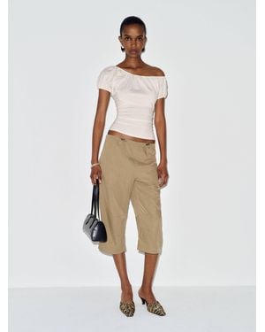 Reformation Sabrina Knit Top - Natural