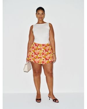 Reformation Penelope Low Rise Skort Es - Orange