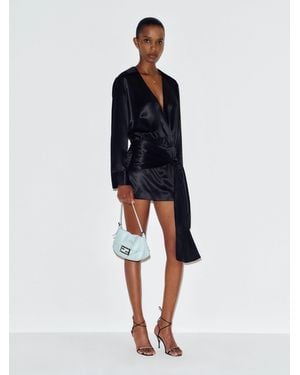 Reformation Manhattan Silk Dress 0 - Blue