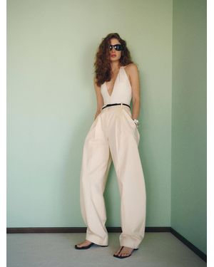 Reformation Oria Barrel Leg Pant 0 - Green