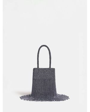 Reformation Valentina Mini Beaded Bag - Blue