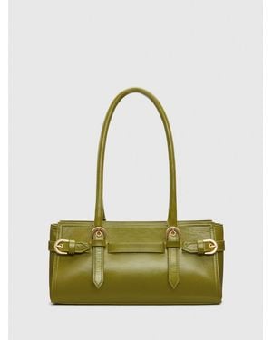 Reformation Beatrice Shoulder Bag Apple Leather - Green