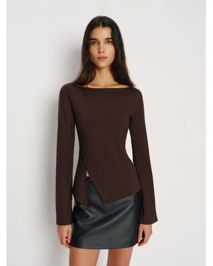 Reformation Nicola Knit Top - Brown