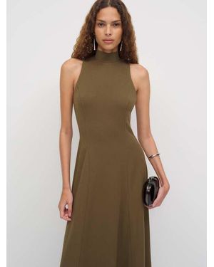 knit overall dress Leili Ruffle Mini Dress- Olive – Damson Madder main image 0
