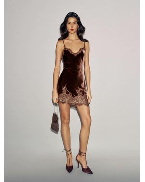 Reformation Angele Velvet Dress 4 - White