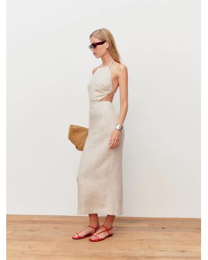 chinese dress ladies Navya Arya in our Clara Linen Blend Maxi – Style Island main image 1
