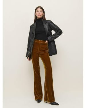 Reformation Sora Velvet Pant - Natural