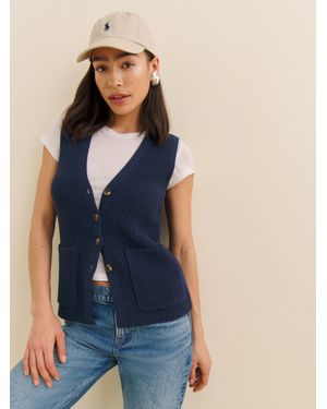 Reformation Faye Cotton Jumper Vest - Blue
