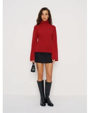 Reformation Grove Alpaca Turtleneck - Red