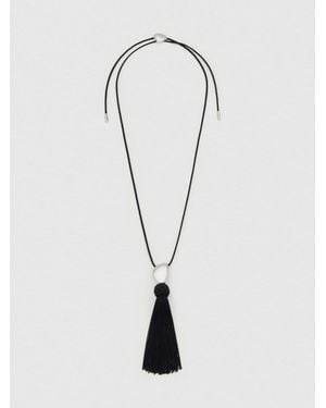 Reformation Dolores Tassel Necklace - White