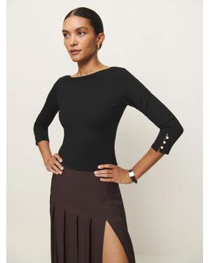 Reformation Harvey Knit Top in Natural | Lyst