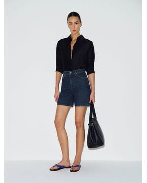 Reformation Saige High Rise 4" Jean Shorts - Blue