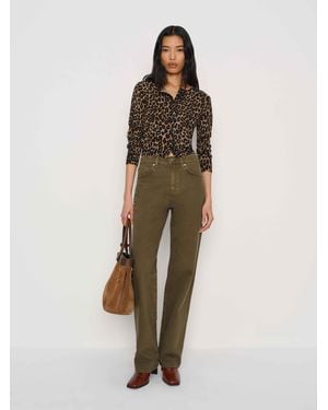 Reformation Val 90S Mid Rise Straight Jeans Denim - Natural