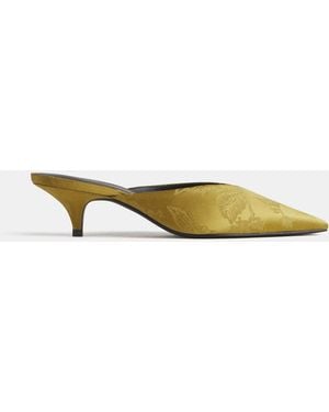 Reformation Wyler Heeled Mule 5 - Metallic