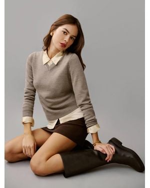 Reformation Tawny Regenerative Merino V-Neck - Gray